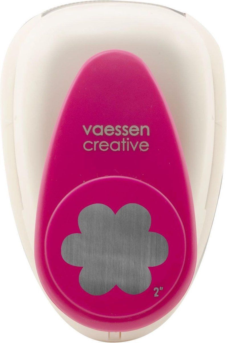 Vaessen Creative Figuurpons - Bloem - Formaat XL - Wit - 8716052102143