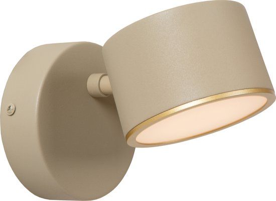 Lucide GIAN - Wandlamp - LED Dimbaar - 1x9W 2700K - Taupe