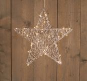 Anna's Collection Batterijverlichting metalen ster 40 cm warm wit