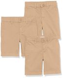 Amazon Essentials jongens Uniform geweven korte broek met platte voorkant (kreukbestendig)