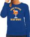 Bellatio Decorations Apres ski sweater dames - aperol to my spritz - blauw - apres ski/wintersport XS
