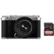 FUJIFILM X-M5 Kit XC 15-45mm f3.5-5.6 (Argent) + SanDisk 128GB Extreme PRO UHS-I SDXC-geheugenkaart