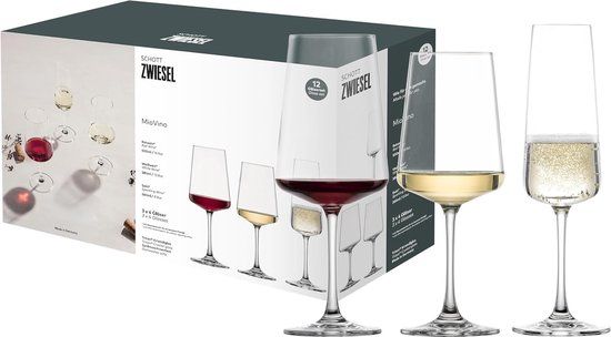 Schott Zwiesel MioVino - 12-delige set - Wittewijnglas - Transparant