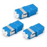 1aTTack.de 3x glasvezel keystone-connectoren OS1 / OS2 (UPC of PC) LC duplex female naar LC duplex female singlemode blauw