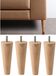 Set de 4 pieds de meuble en bois 16 cm