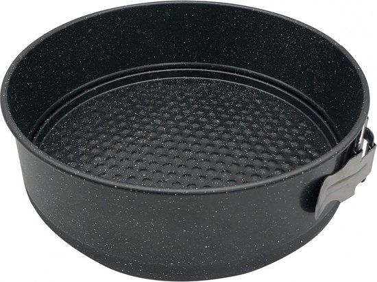 KINGHOFF Springvorm - Rond - 22 cm - Zwart - Staal - Met losse bodem - Vaatwasserbestendig