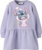 NAME IT NMFANSA STITCH SWE DRESS BRU WDI Meisjes Jurk - Maat 110