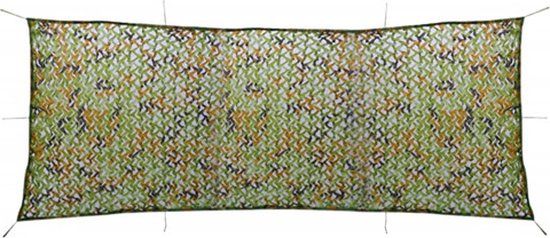 vidaXL Camouflagenet met opbergtas 1,5x5 m groen