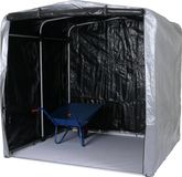 Mendler Apparatenhuis HWC-N61, tuinhuis/schuur voor gereedschap, aluminium, UV-bescherming, waterdicht, 201x201x201 cm, kleur: zilver