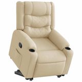 VidaXL Accent Chair Cream Fabric