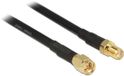 Delock SMA (m) - SMA (v) verlengkabel - CFD200/RF200 - 50 Ohm / zwart - 5 meter