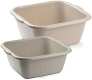Plasticforte Afwasteilen set - Kunststof - 15 en 20 liter - Beige