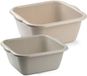 Plasticforte Afwasteilen set - Kunststof - 15 en 20 liter - Beige