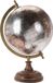 Non-branded Decorative Globe cream metallic - wooden base - D20 cm diameter - H33 cm height