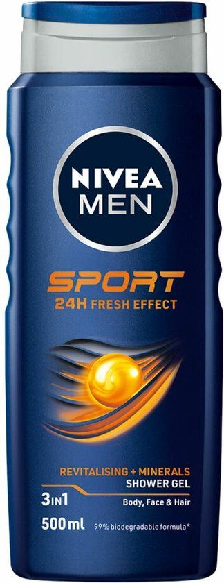 NIVEA Men Douchegel Sport 500 ml - 12 stuks