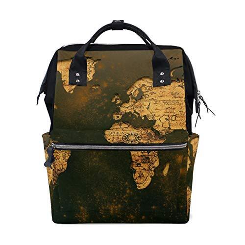 MONTOJ Ancient World Map Patroon canvas Reistas Campus Rugzak