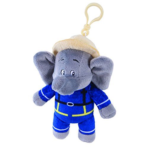 Jazwares Benjamin Bloemetje Knuffeldier Brandweerman Met Geluid En Hanger 10834 - 15 cm