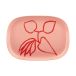 Marimekko Plat de service Ukonhattu 23x32 cm Salmon red-tomato red