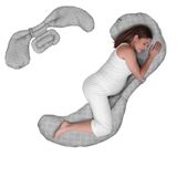 Boppy Zwangerschapskussen, volledige ondersteuning, modulair, grijs