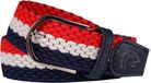 Horka Stretchriem 3,5 X 90 Cm Rubber Rood/wit/blauw Maat M