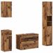 vidaXL - 4-delige - Badkamerkast - Set - UTRECHT - Oud - hout - Bewerkt - hout