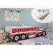 Kids Collective Autobett lit enfant lit junior 70x140, 80x160 cm avec protection anti-chute pompier, camion de pompiers pompier lit d'enfant avec matelas 80x160 cm