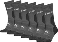 HEAD Wandelsokken All Climates Hiking Crew - 6 paar - Hoge Hiking Sokken - Grijs - Maat 39/42