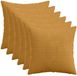 vidaXL Kussensloop 6 stuks Geel 50 x 50 cm Corduroy