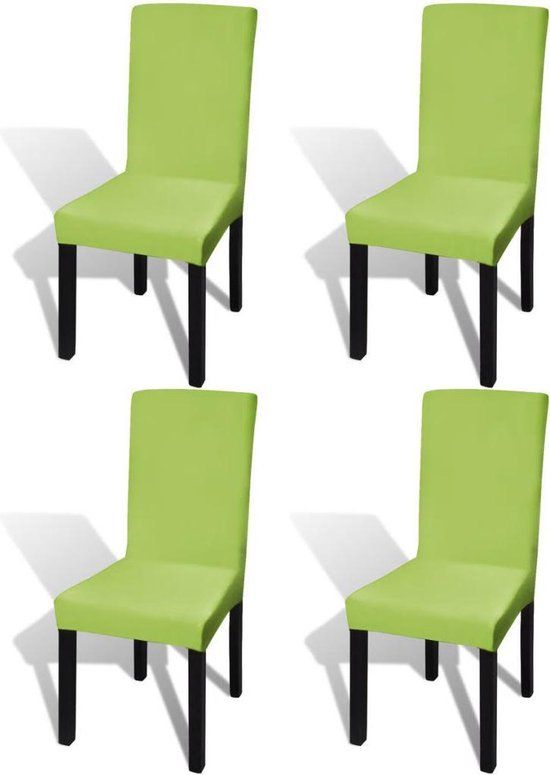 vidaXL Stoelhoezen 4 stuks stretch groen