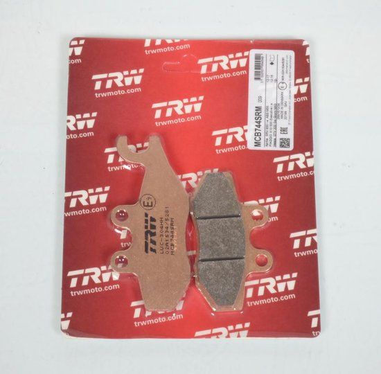TRW Remblok voor Piaggio 125 Skipper 4T ST - Hengtong 2000-2004 (voor/achter) / MCB744SRM