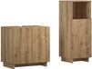vidaXL Badkamerkast - set - 2 - st - Artisan - eiken - Bewerkt - hout