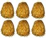 Merkloos / Sans marque Cheerball Pompom goud - 6x - met ringgreep - 33 cm