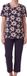 Ammann Dames pyjama Mix & Match Korte mouw Gebloemd Vrouwen 50% Katoen, 50% Modal Night sky XXL