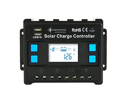 solartronics Laadregelaar 12 V/24 V blauw 20 A 30 A 40 A 50 A 60 A fotovoltaïsche zonne-laadregelaar zonne-energie PV (30 A)