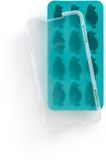 Lékué IJsblokjesvorm met deksel - Pinguïn - Turquoise