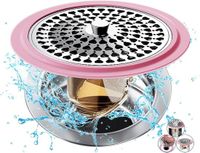 Famanu Afvoerzeef voor Douche - Roze/Zilver