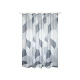 MSV Origami Douchegordijn Polyester Grijs, Wit 180x200 cm