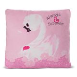NICI Knuffelkussen met Witte Love Zwaan 30x30 cm