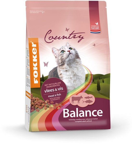 Fokker Country Balance - Vlees en Vis - Kattenvoer - 10 kg