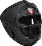 RDX Sports T1 Hoofdbeschermer Met Verwijderbare Gezichtskooi Zwart - Small