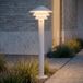 Lucande Éclairage de jardin LED Montaro, 110 cm, blanc, avec capteur