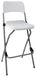 Tabourets de bar pliants, lot de 2, couleur blanche, hauteur d'assise 720 mm, en acier et plastique