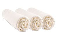 Easy Dort Hoeslaken voor babybed, 60 x 120 cm, bamboe, kleur ecru