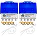 HB-DIGITAL 2X HQ DiseqC commutateur 4/1 avec boîtier résistant aux intempéries 4X SAT LNB 1 x participant/récepteur pour Full HDTV 3D 4K UHD + 10 x connecteur F plaqué or plaqué or