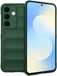 Techsuit Hoesje geschikt voor Samsung Galaxy S25 FE - Magic Shield Silicone Back Cover - Groen