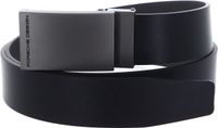 PORSCHE DESIGN Leren riem Business Belt Plate Buckle 35 W100 Black zwart