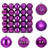 vidaXL Set de boules de Noël - 50 pièces - Lilas - 8 cm - Polystyrène