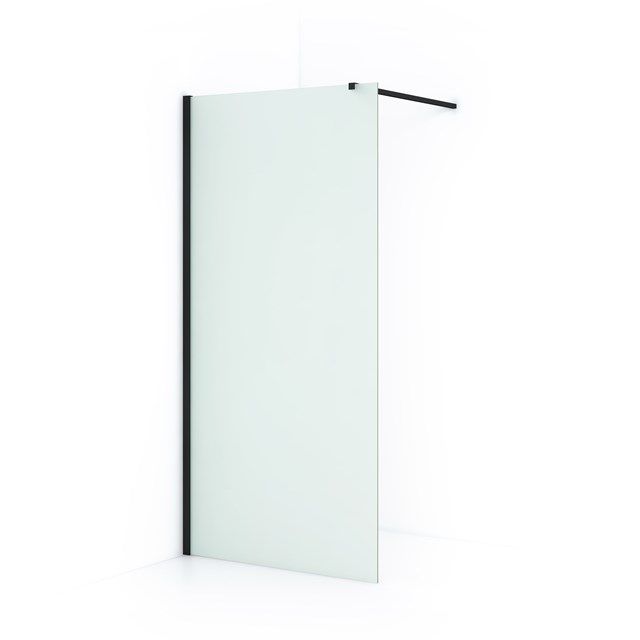 Maxaro Inloopdouche Diamond 90cm 8mm Mat Zwart