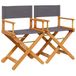VidaXL Tuinstoel Terras Gecapitonneerde zitting Acaciahout, Polyester Grijs