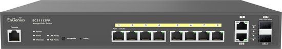 EnGenius ECS1112FP Managed L2+ Gigabit Ethernet Network Switch